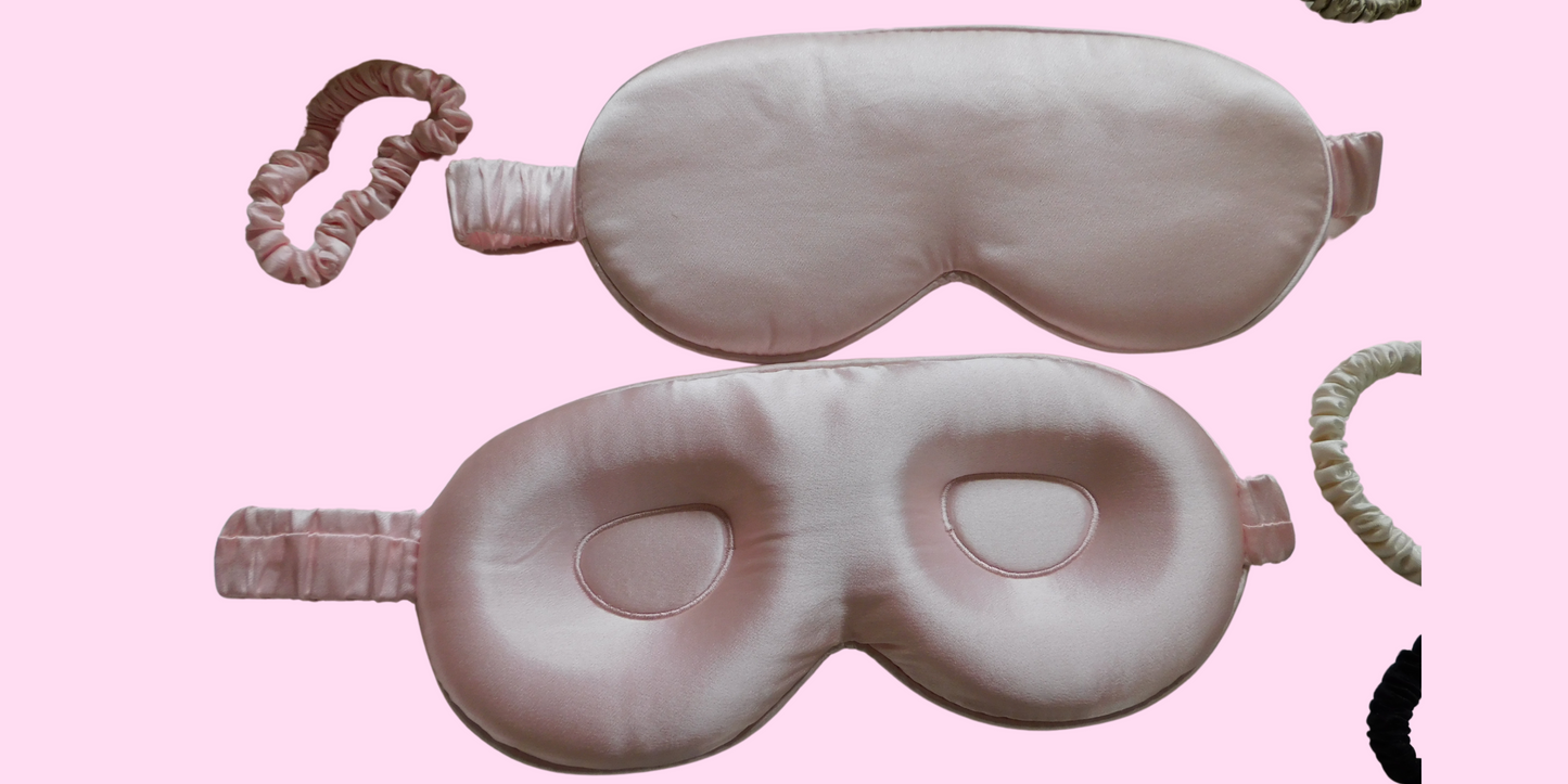 3D Mulberry Silk Eye Mask, Silk Eye Mask For Sleeping and For Travelling, Memory Foam Eye Mask For Extra Comfort, 3D Eye Mask For men & Women, 3D Eye Mask For Eye Lash Extension