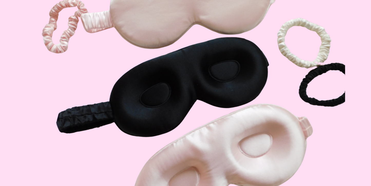 Mulberry Silk Eye Mask, 3D Memory Foam Eye Mask For Extra Comfort, 3D Eye Mask For men & Women, 3D Sleeping Mask For Eye Lash Extension.