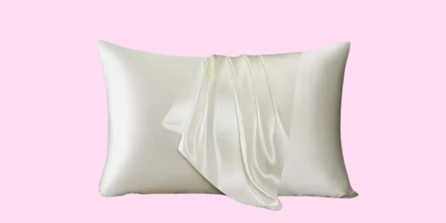 Silk Pillowcase, Pure Mulberry Silk Pillowcase, 6A- 22Momme Both Sides, Organic Silk Pillowcase, Self Care Gift, Standard Size 51cm x 75cm.