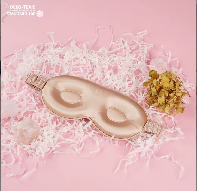 Mulberry Silk Eye Mask, 3D Memory Foam Eye Mask For Extra Comfort,  3D Eye Mask For men & Women, 3D Sleeping Mask For Eye Lash Extension.