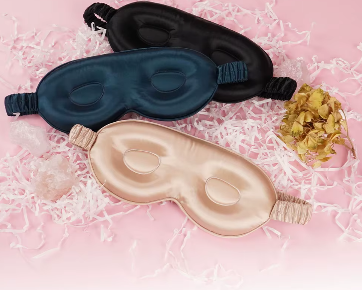 Mulberry Silk Eye Mask, 3D Memory Foam Eye Mask For Extra Comfort,  3D Eye Mask For men & Women, 3D Sleeping Mask For Eye Lash Extension.