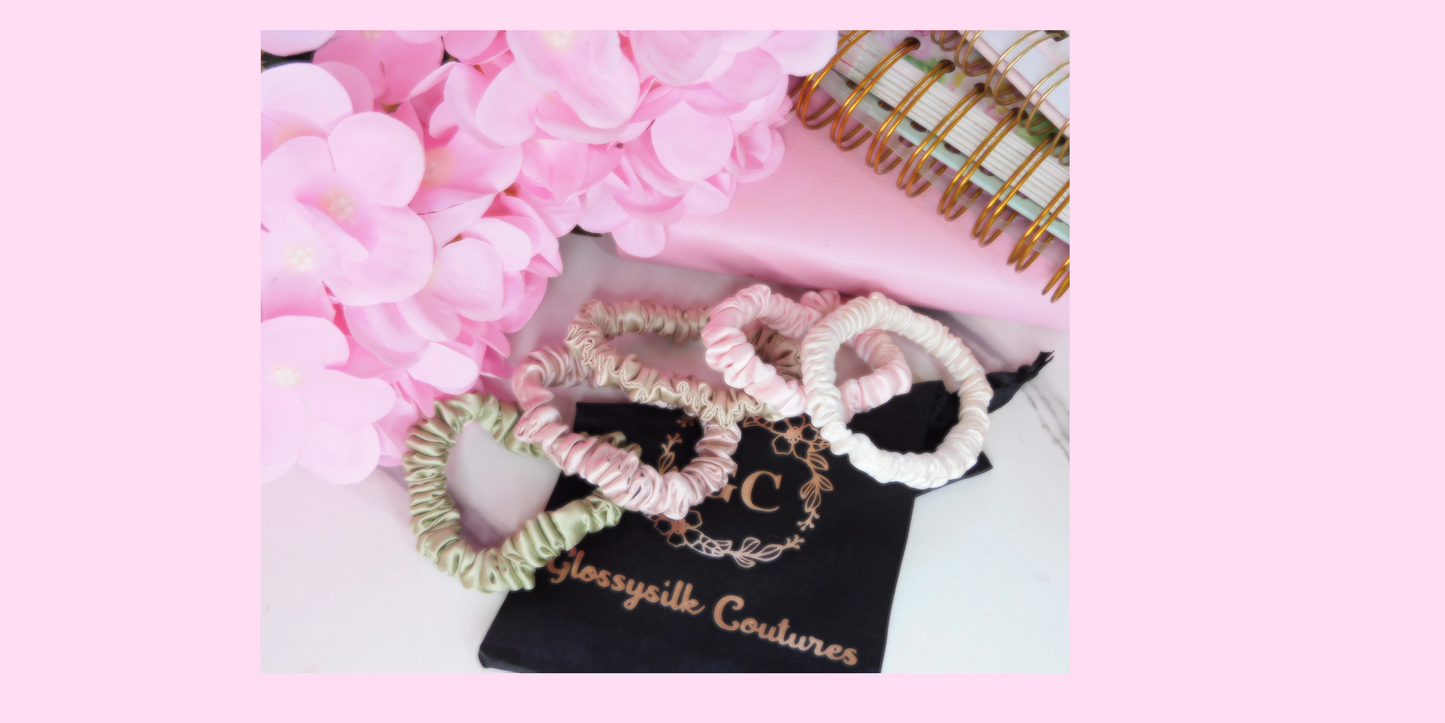 A MUST for your hair routine! 100% Mulberry Silk Hair Scrunchies Pack, Mulberry Silk Longer Lasting Hair Scrunchies, Hair Silk Ties, Prevents Breakage, Reduces Hair Loss.